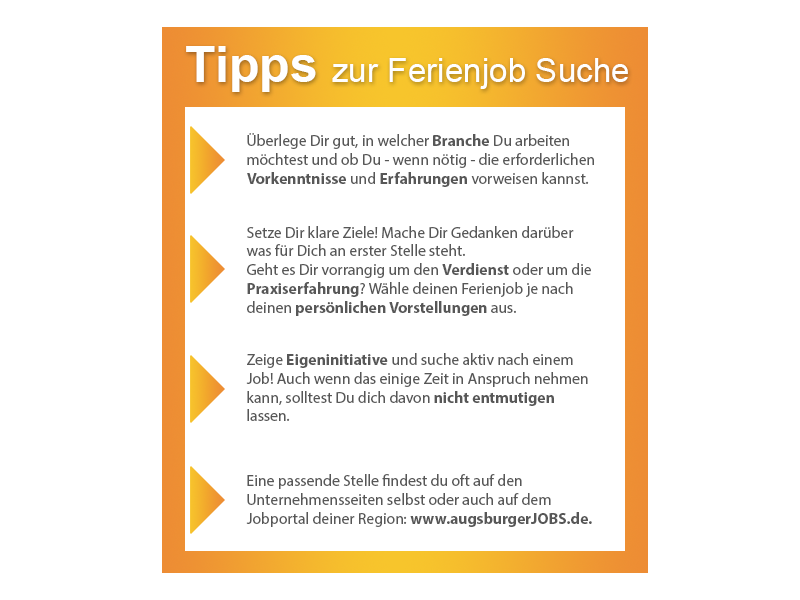 Ferienjob Bewerbung